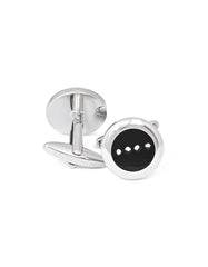 Black Circle Cufflink