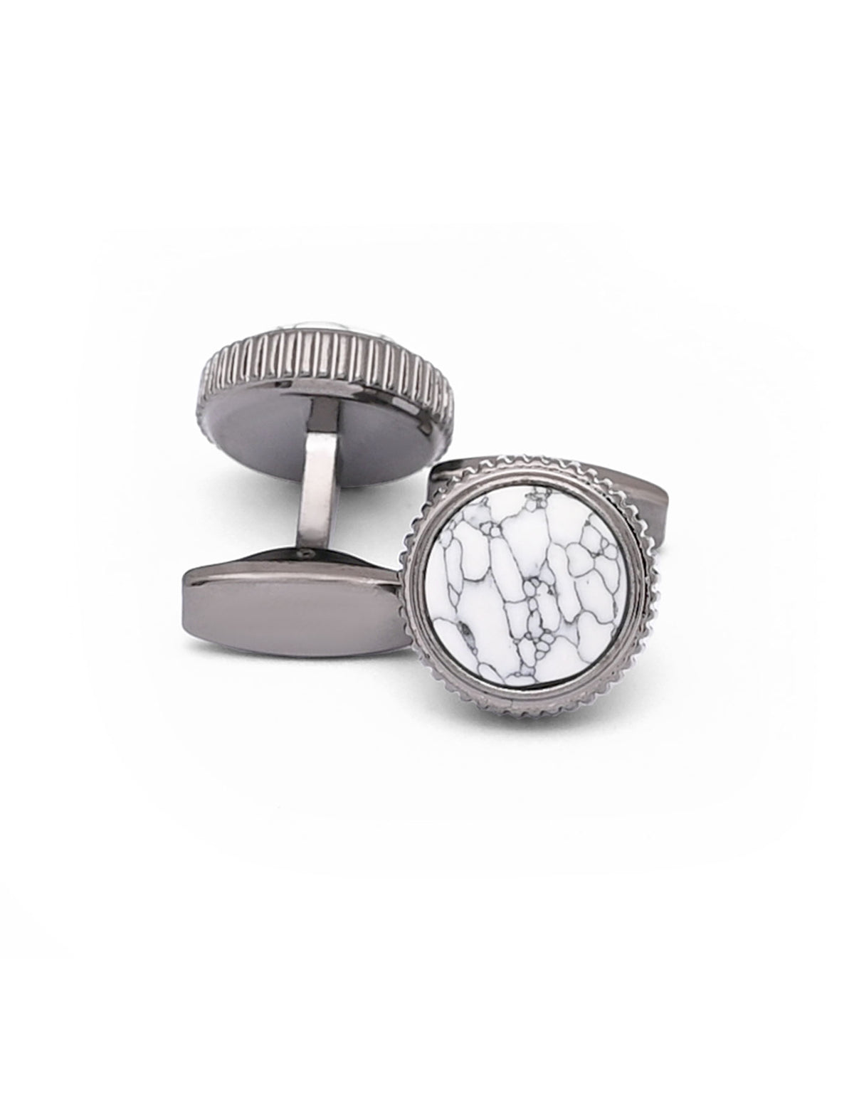 White Circle Cufflink