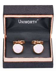 White Circle Cufflink