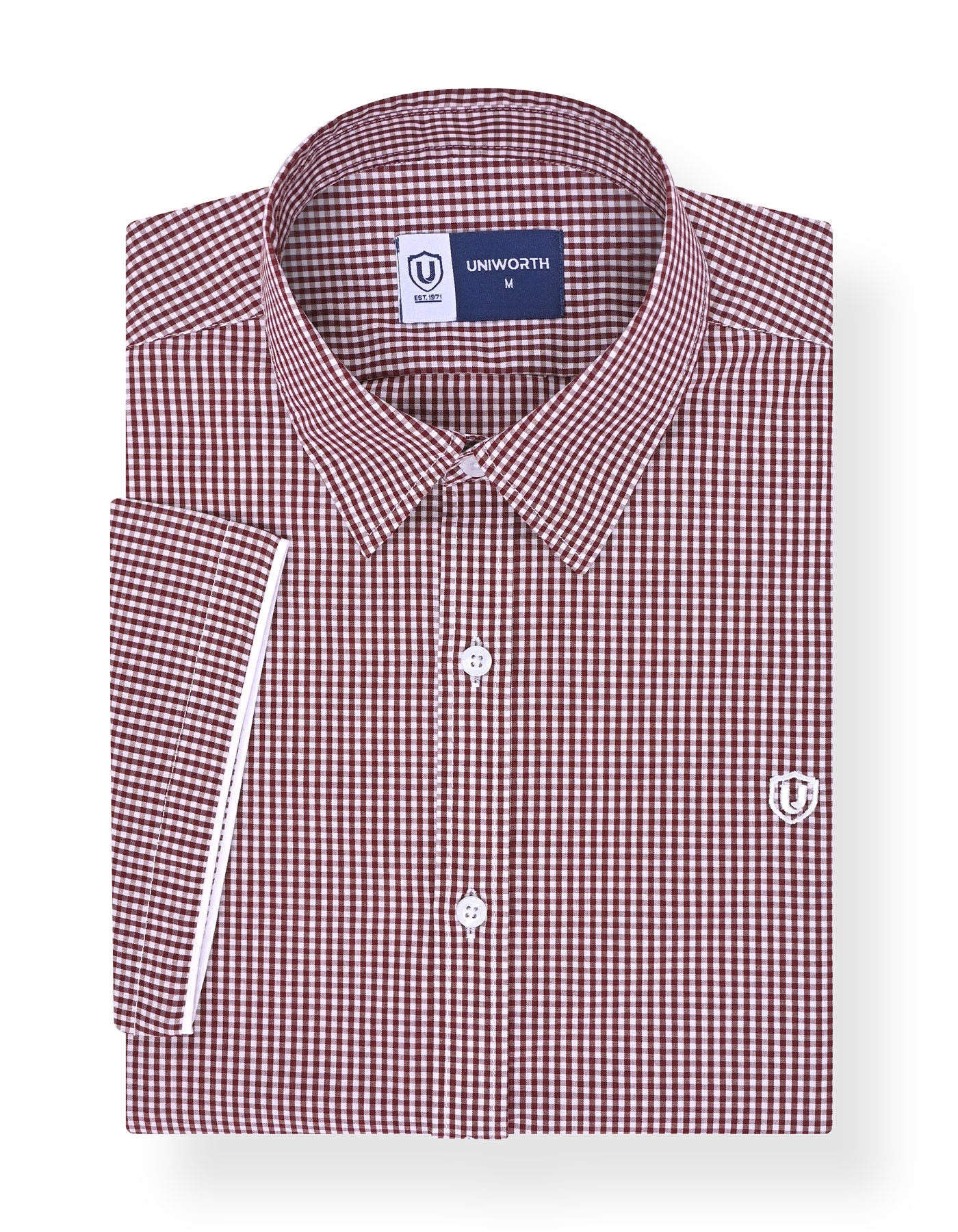 Casual Shirt Woven Red M CSW2622 Uniworth CSW2622-M