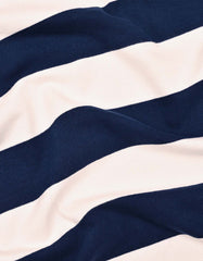 Navy Striped Rugby Polo