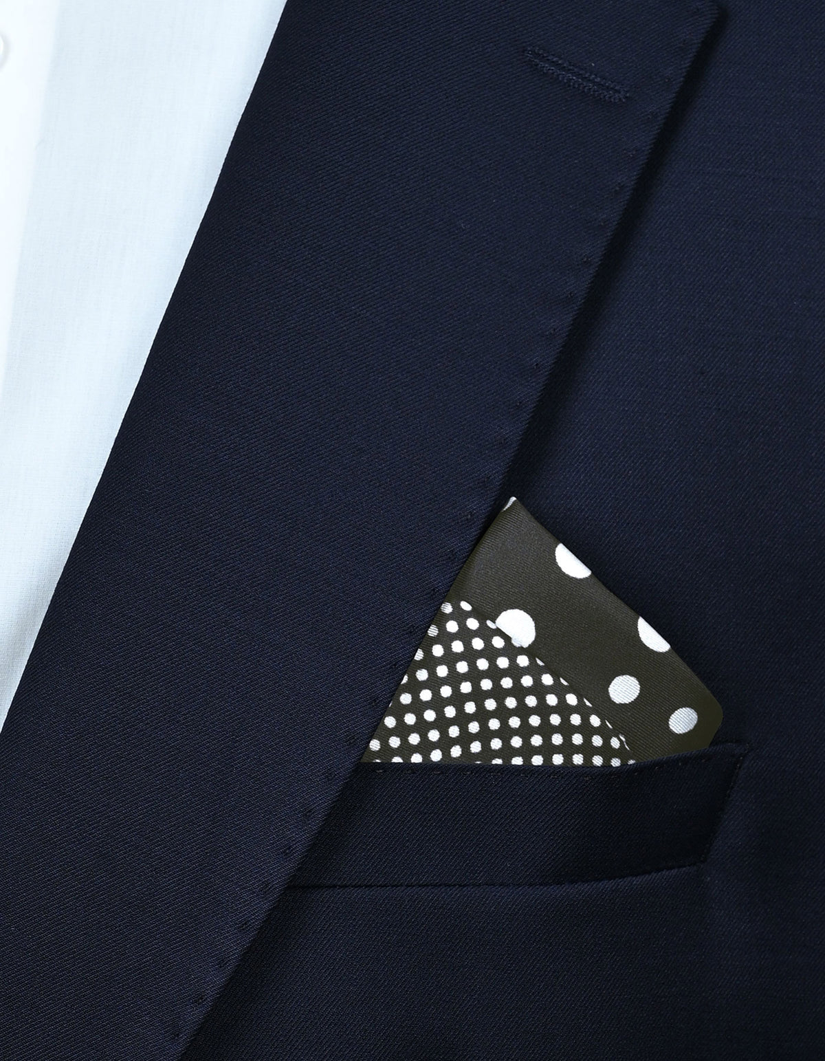 Black Dotted Pocket Square