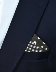 Black Dotted Pocket Square