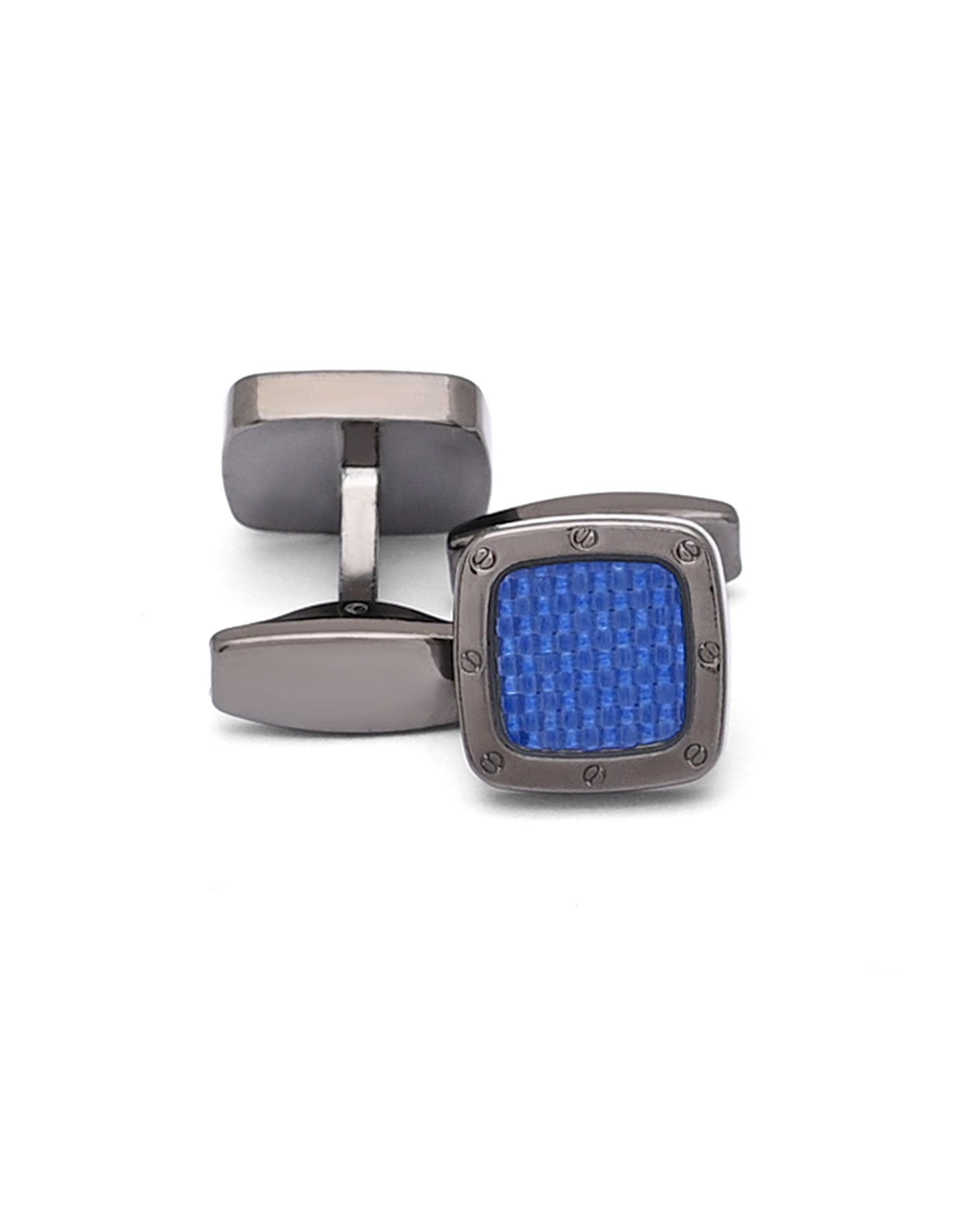 Blue Geometric Cufflink