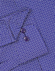 Printed D Blue Tailored Smart Fit Shirt FS868SF-15.5