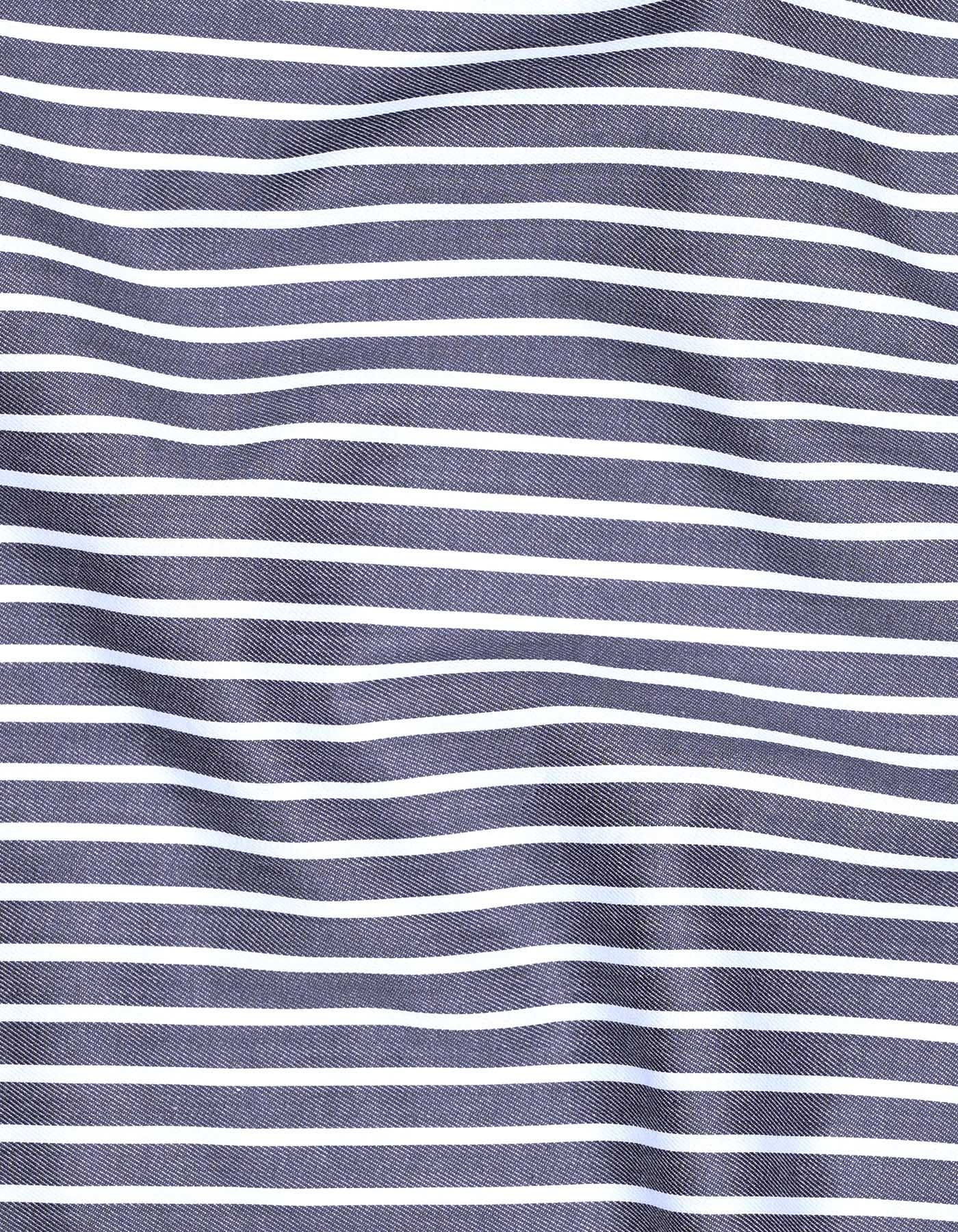 Stripe Grey Classic Fit Shirt FS2884-1RF-16