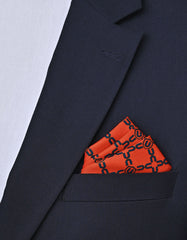 Red Geometric Pocket Square