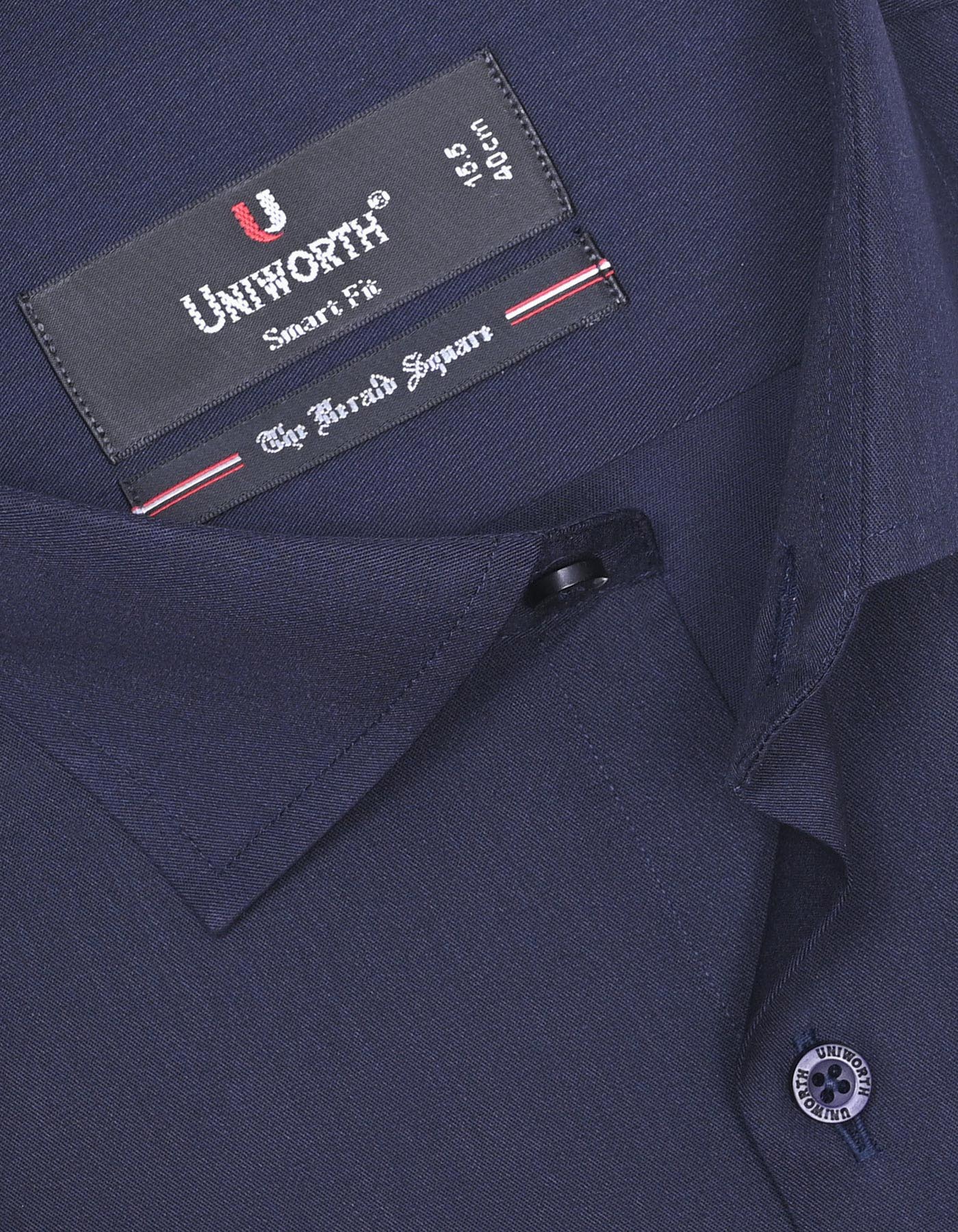 Plain Navy Tailored Smart Fit Shirt FS1314-4SD-15