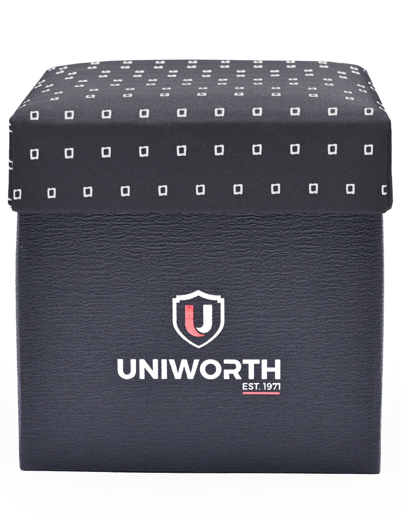 Black Geometric Cufflink Tie Set