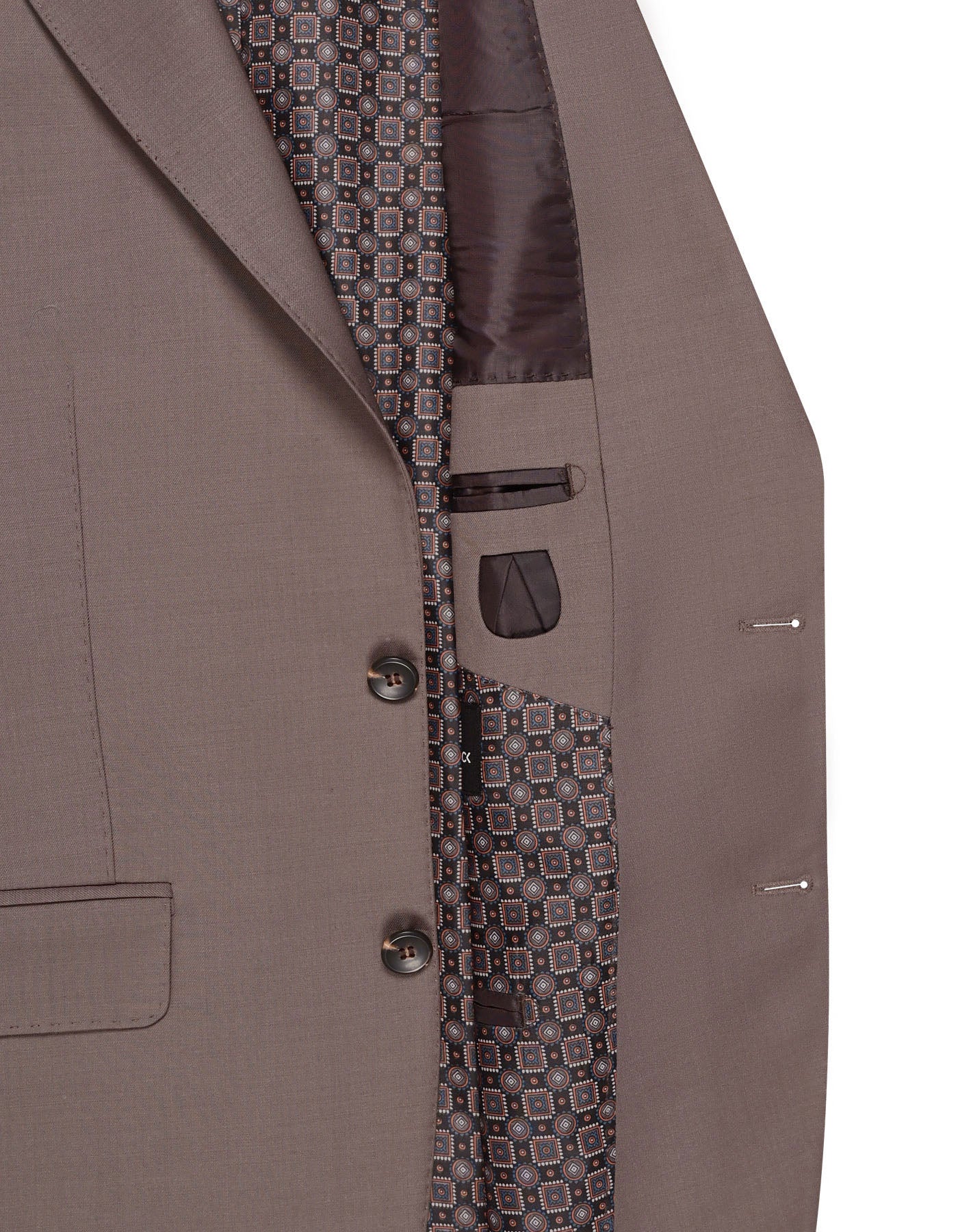 D Khaki Plain Suit ST2609-5S-40