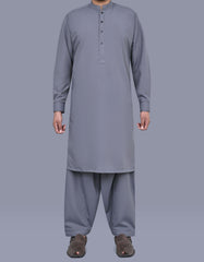 Grey Plain Kameez Shalwar KS2563R-XS