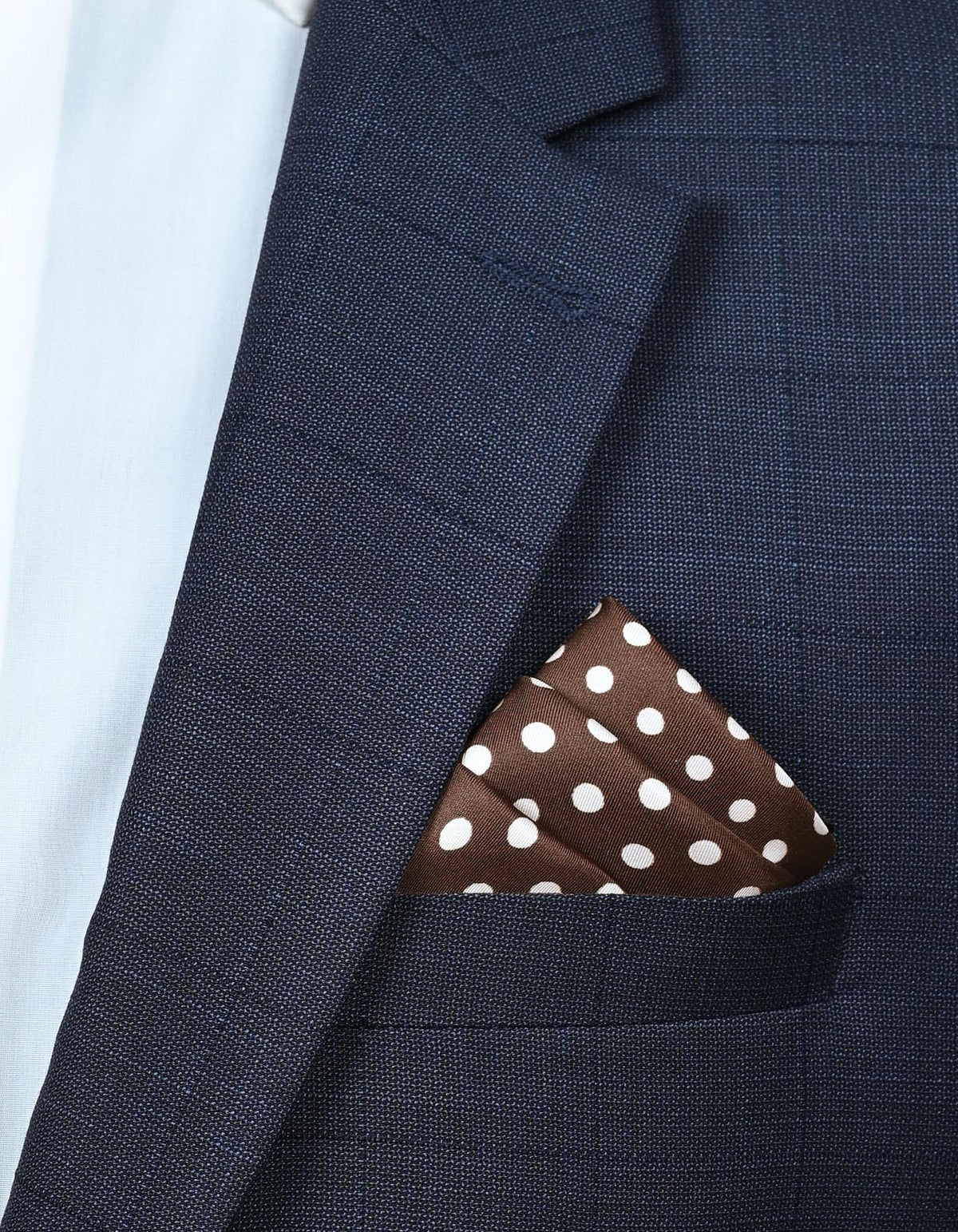Brown Dotted Pocket Square
