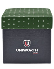 Green Geometric Cufflink Tie Set