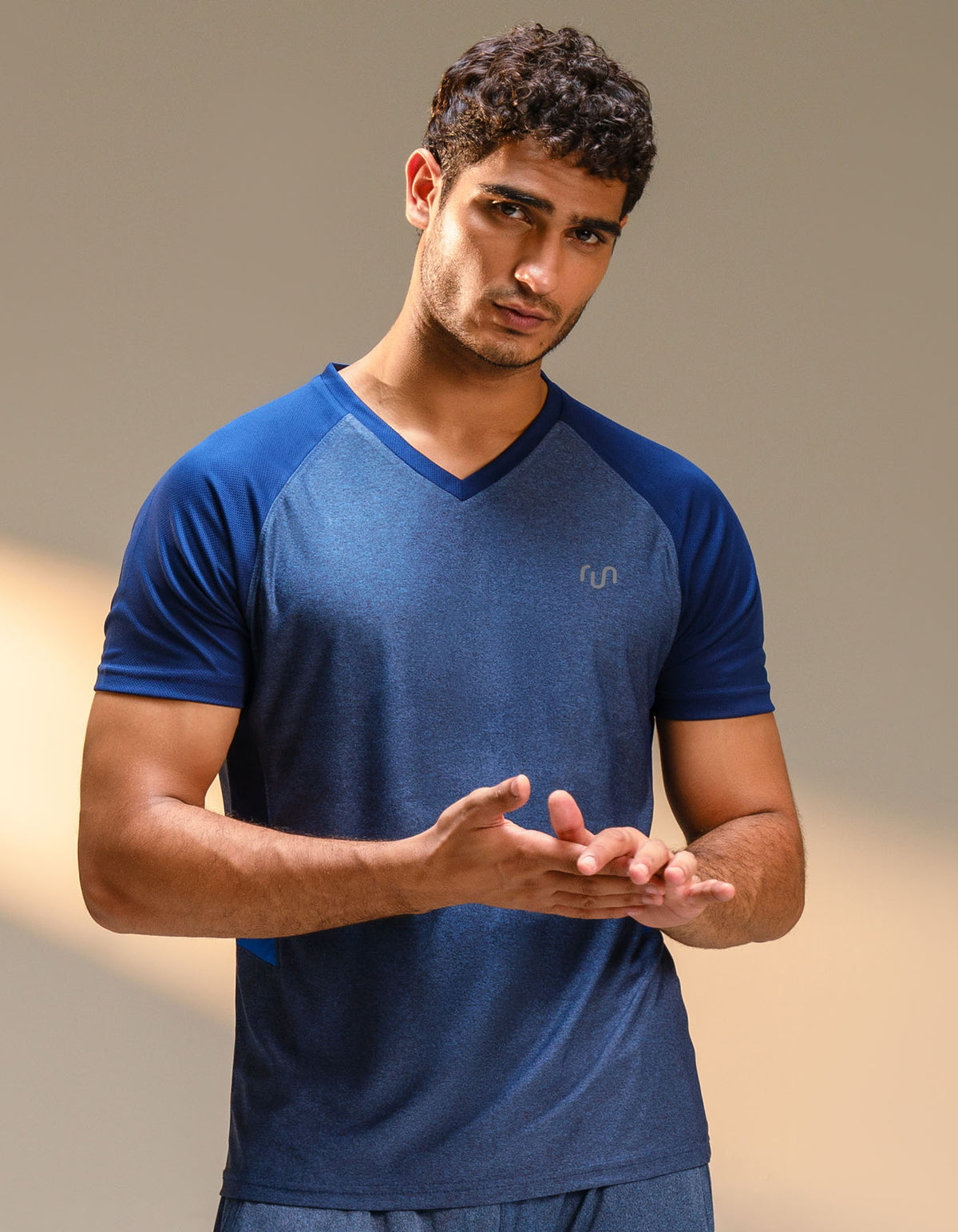 Navy Half Sleeves Gym Tee FGT2408-S