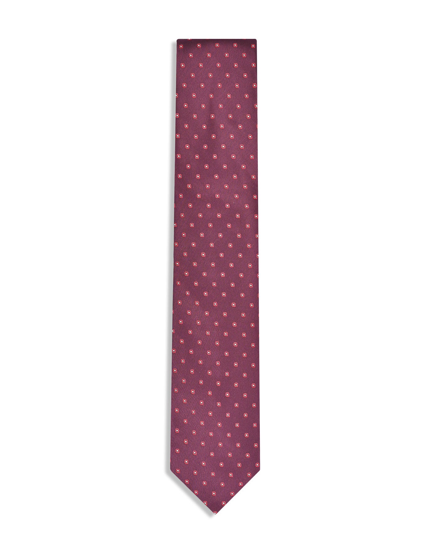 Maroon Geometric Tie