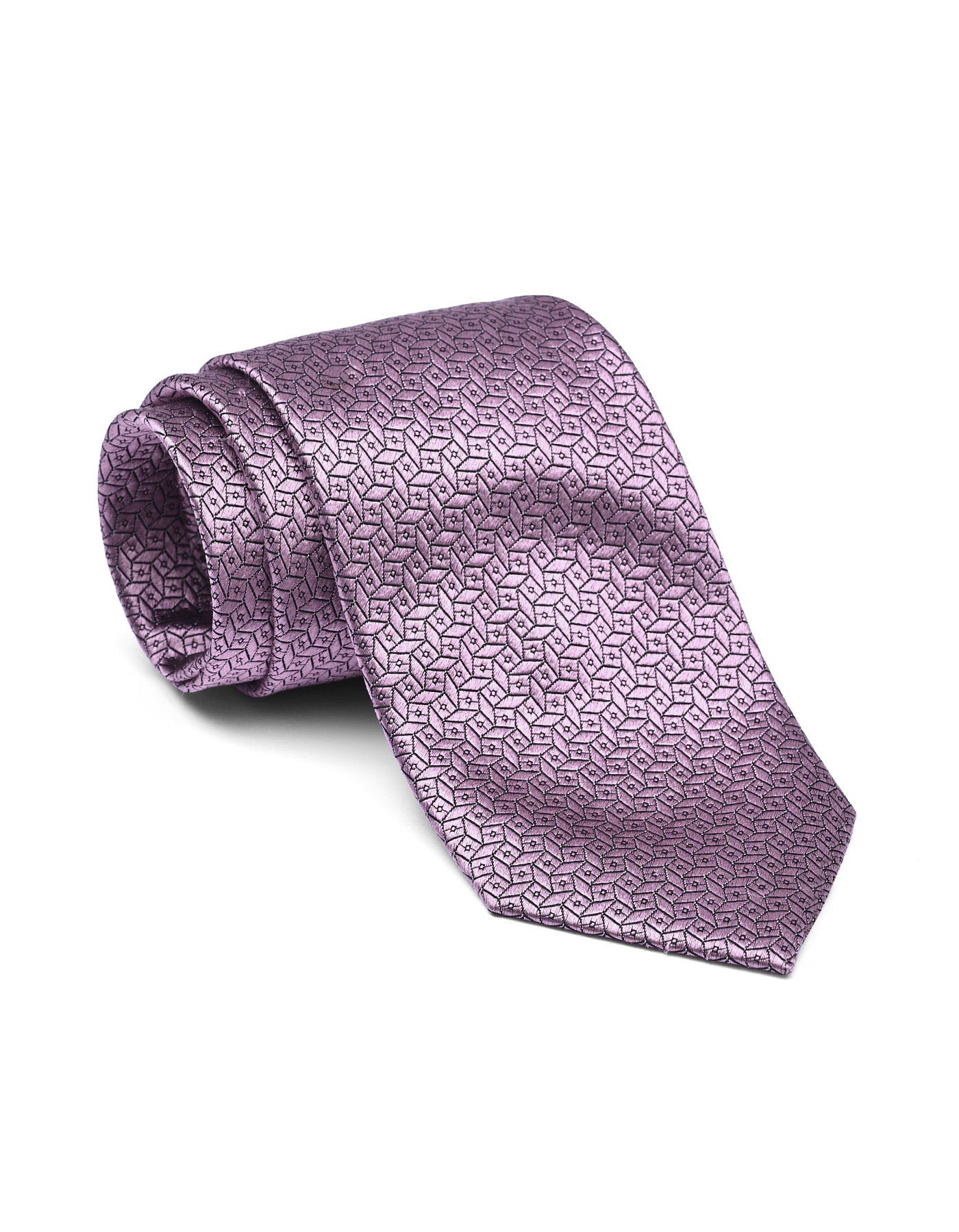 T Pink Geometric Tie
