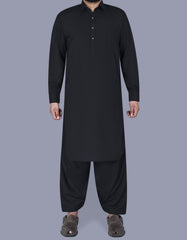 Black Plain Kameez Shalwar KS2530R-XS