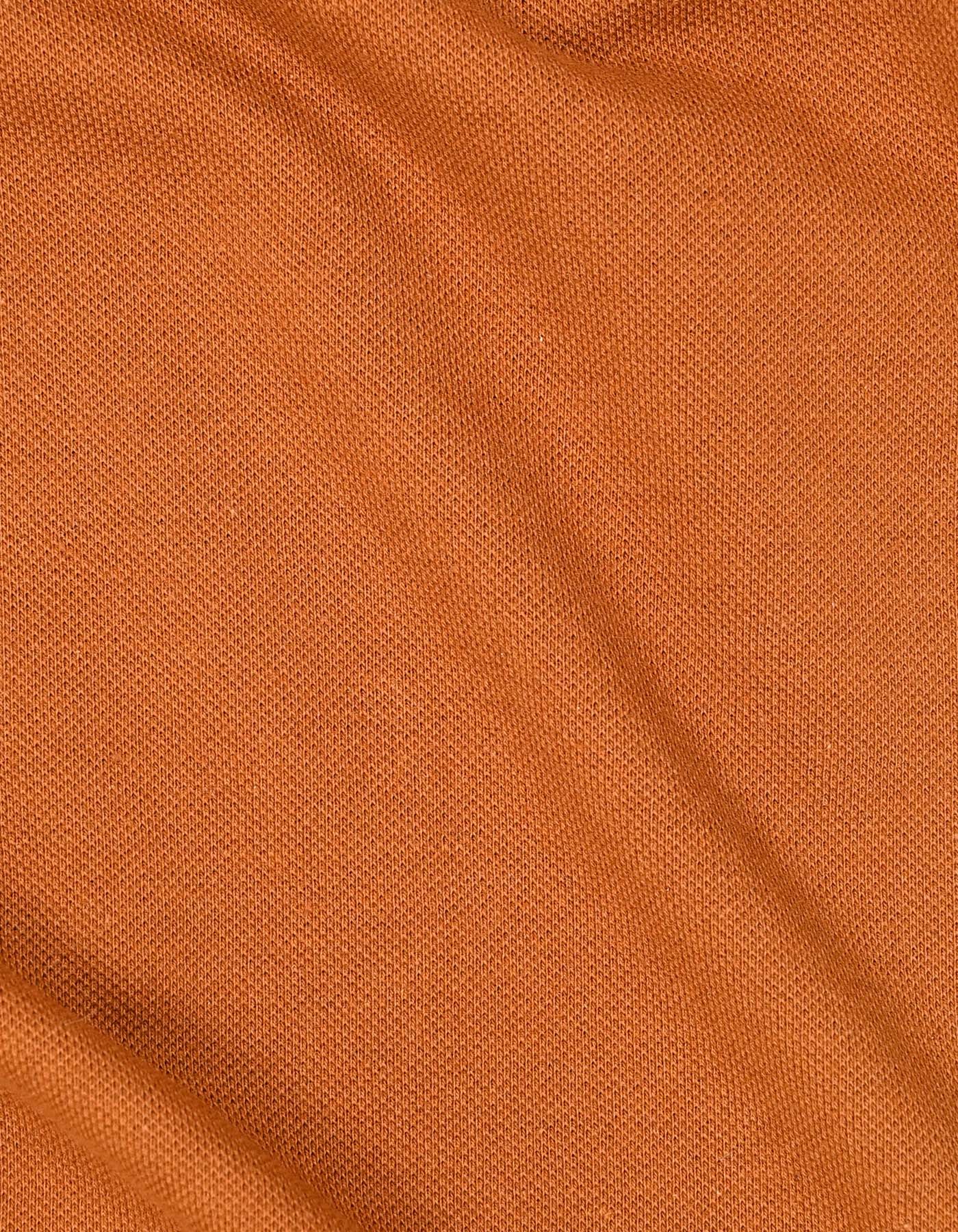 Brown Plain Pique Polo Shirt