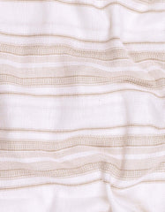 L Brown Stripe Regular Fit Casual Shirt