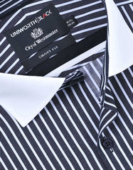Stripe Black Tailored Smart Fit Shirt FS2882-2SF-15