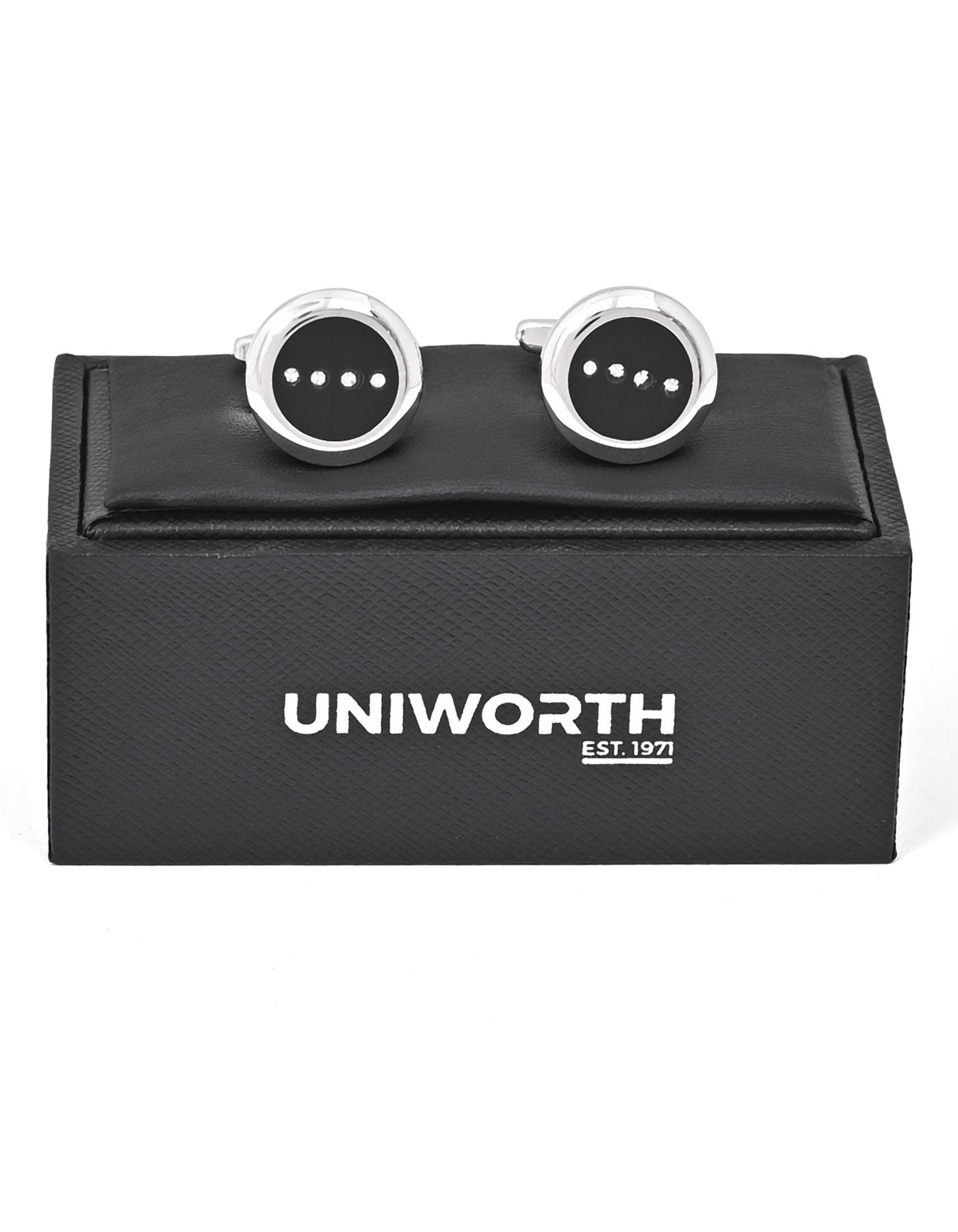 Black Circle Cufflink