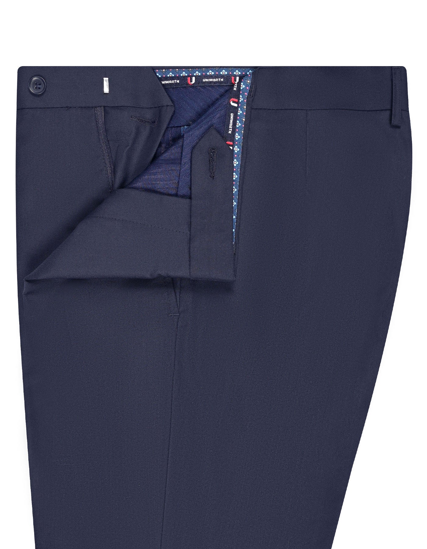 Navy Plain Formal Trouser Smart Fit FT2688S-32