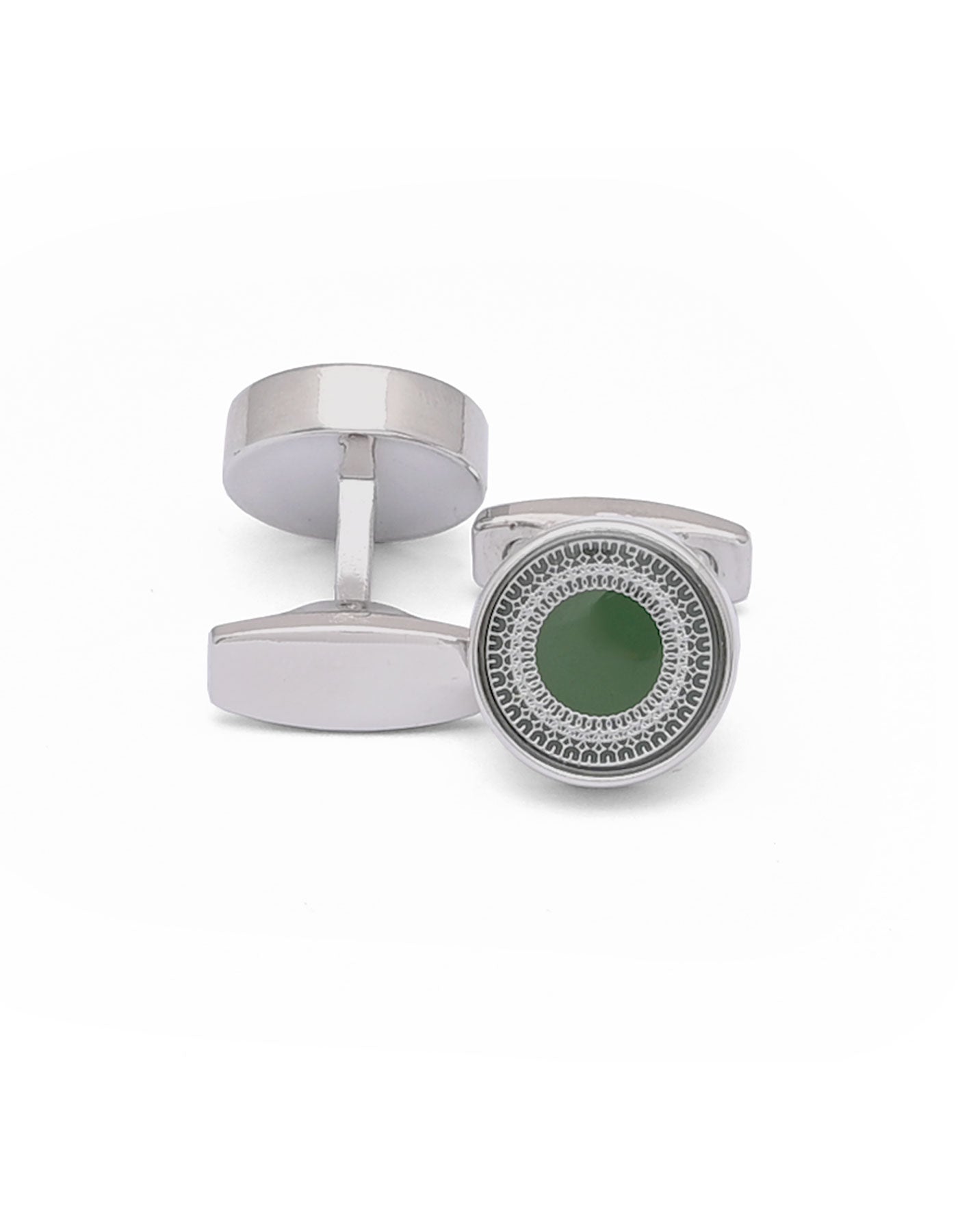 Green Circle Cufflink