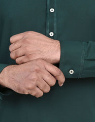 D Green Plain Kameez Shalwar KS2564R-M