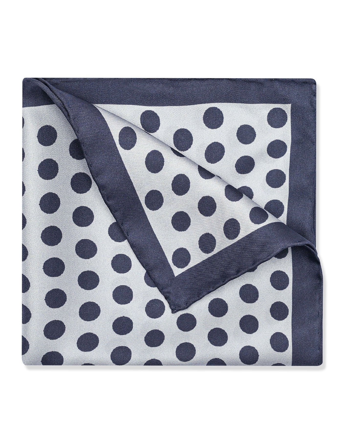 Silver Dotted Pocket Square
