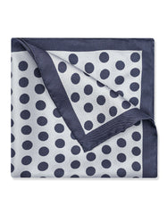 Silver Dotted Pocket Square