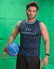 Black Sleeveless Gym Tee FGT2300-S