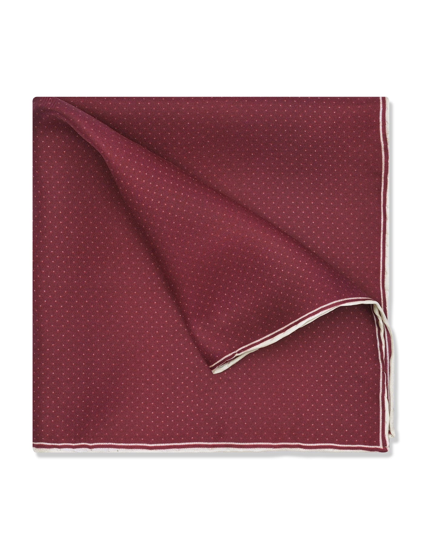 Maroon Dotted Pocket Square