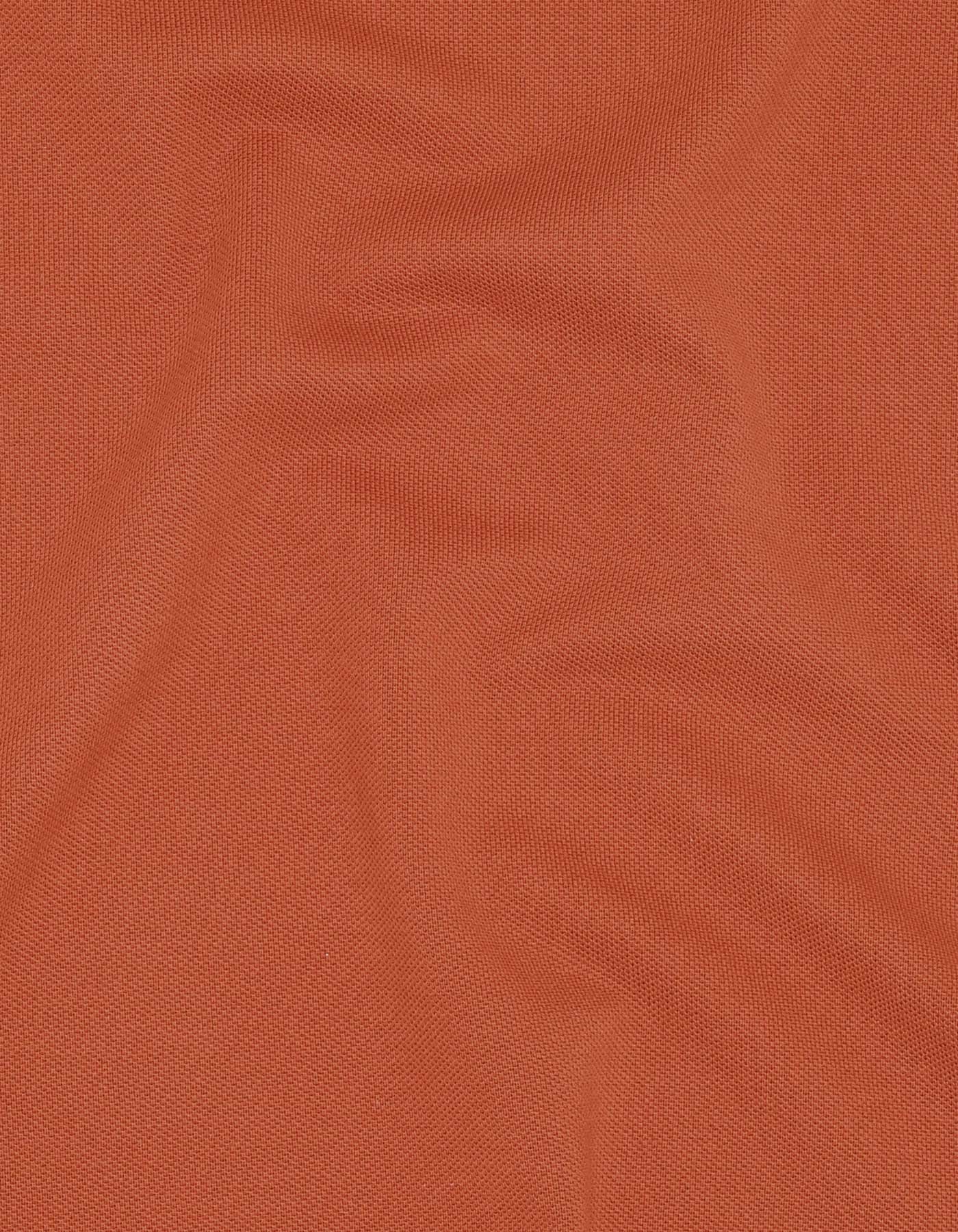 Rust Plain Pique Polo Shirt