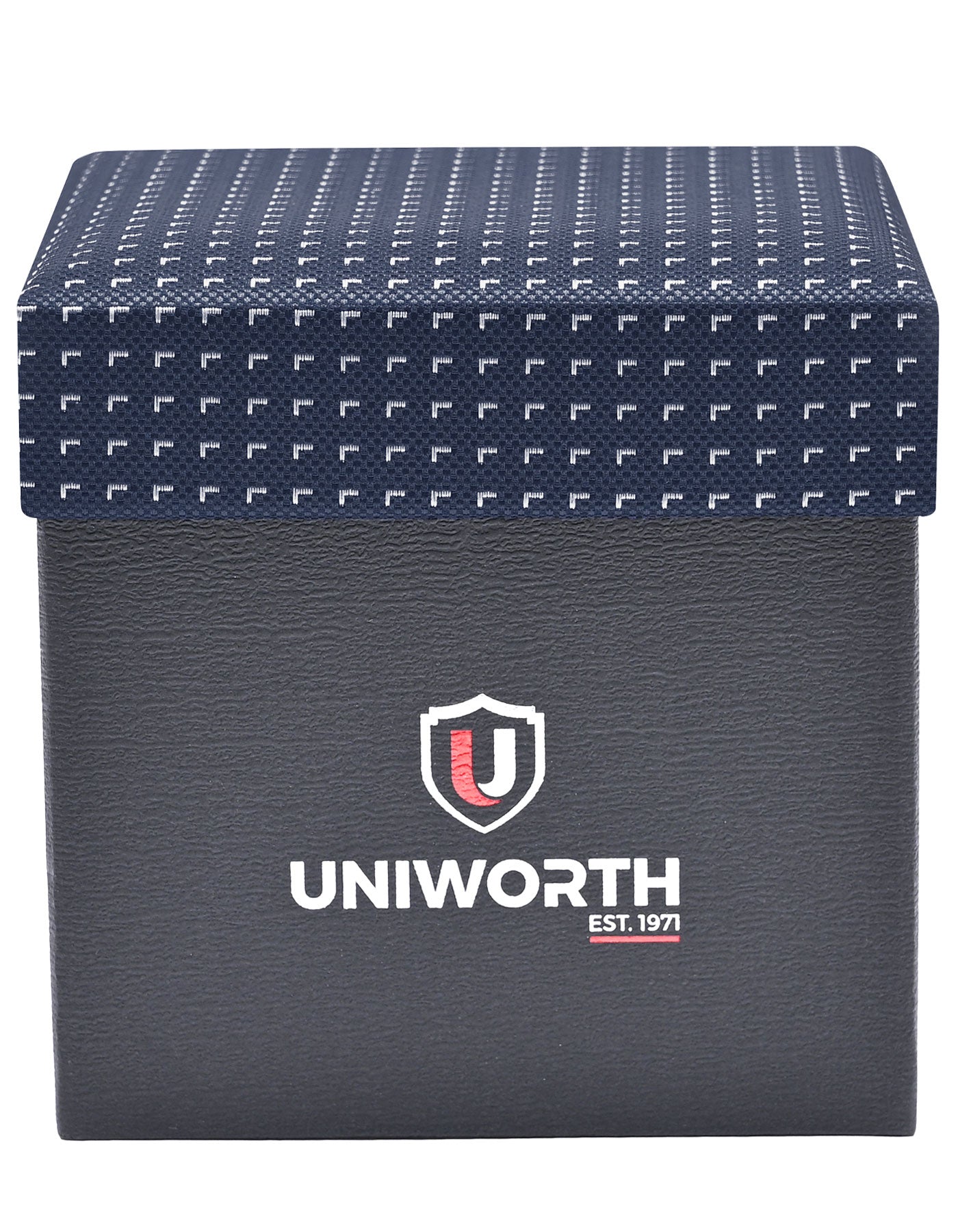 Navy Geometric Cufflink Tie Set