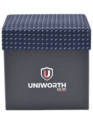 Navy Geometric Cufflink Tie Set