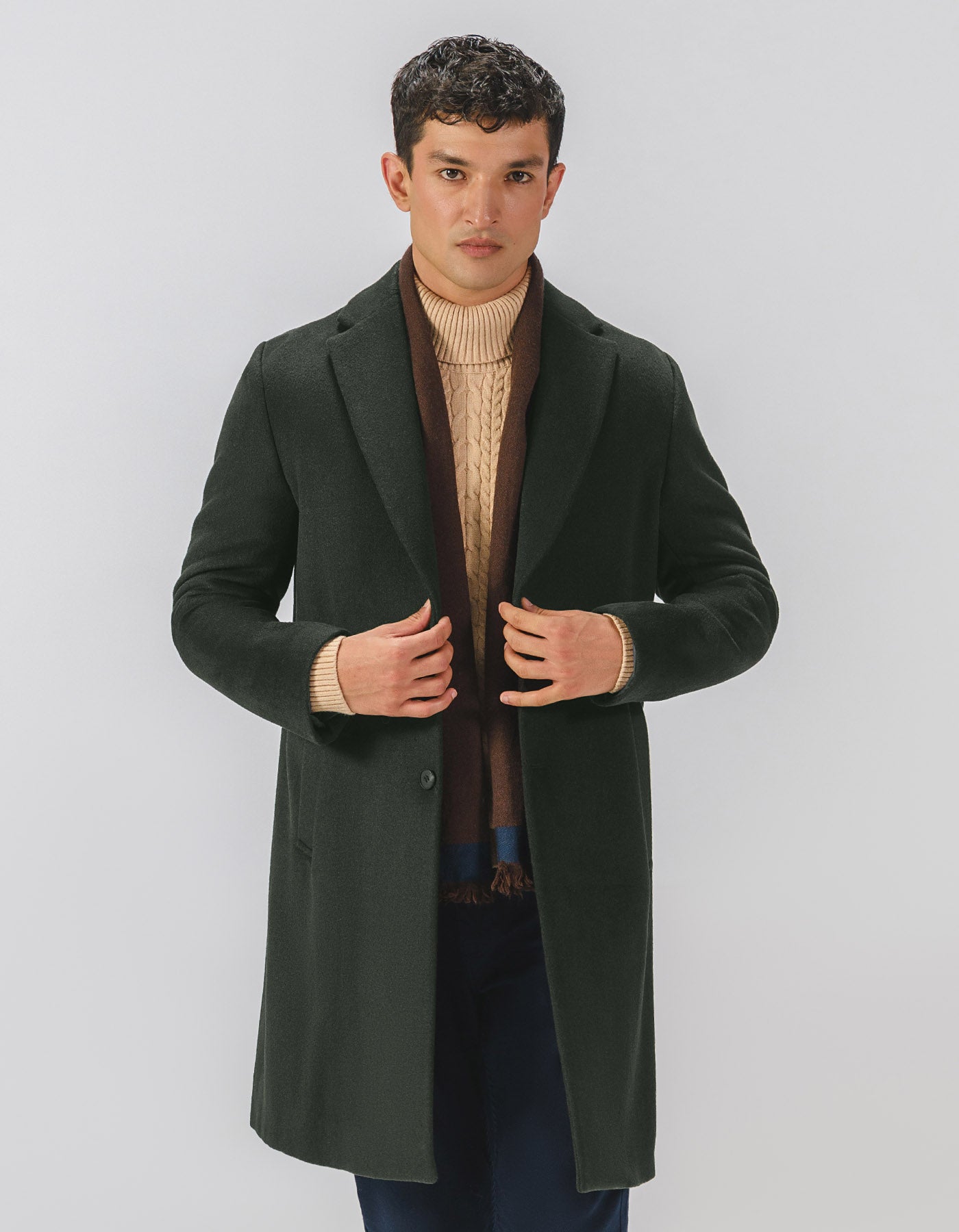D Olive Over Coat CO2538C-36