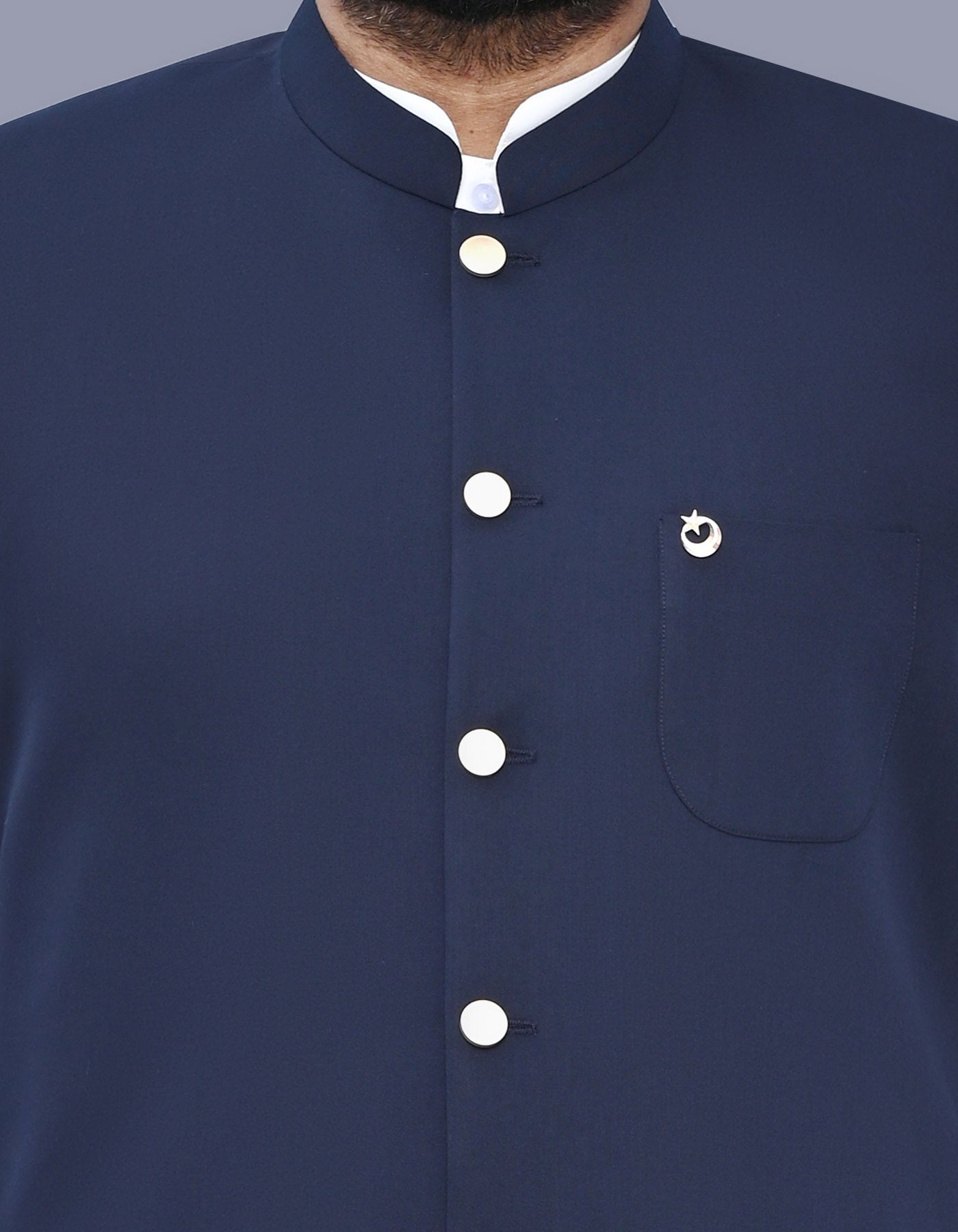 Navy Plain Waist Coat WC2519-7S-36