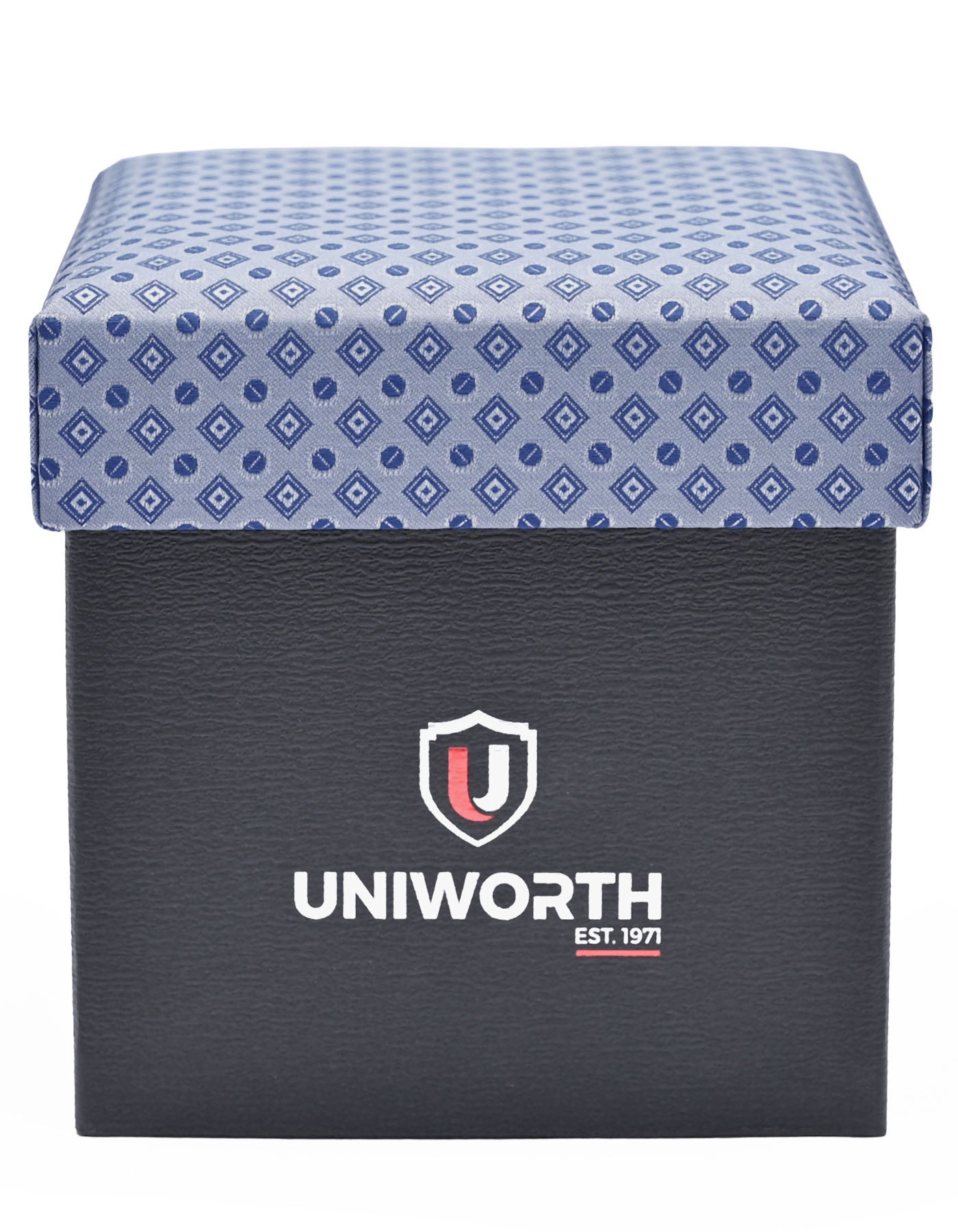 L Grey Geometric Cufflink Tie Set