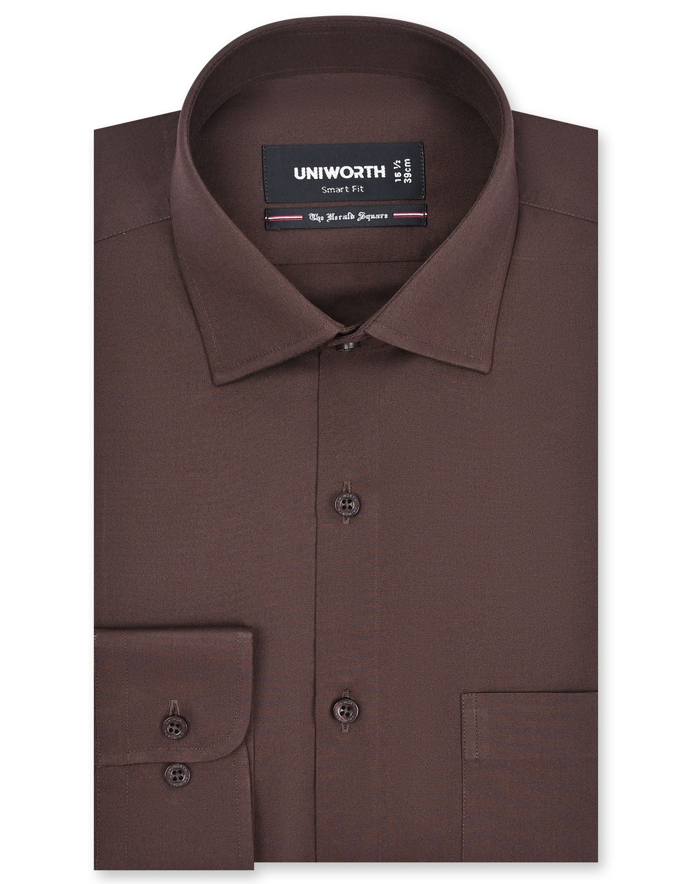 Plain Chocolate Tailored Smart Fit Shirt FS1652SF-14.5