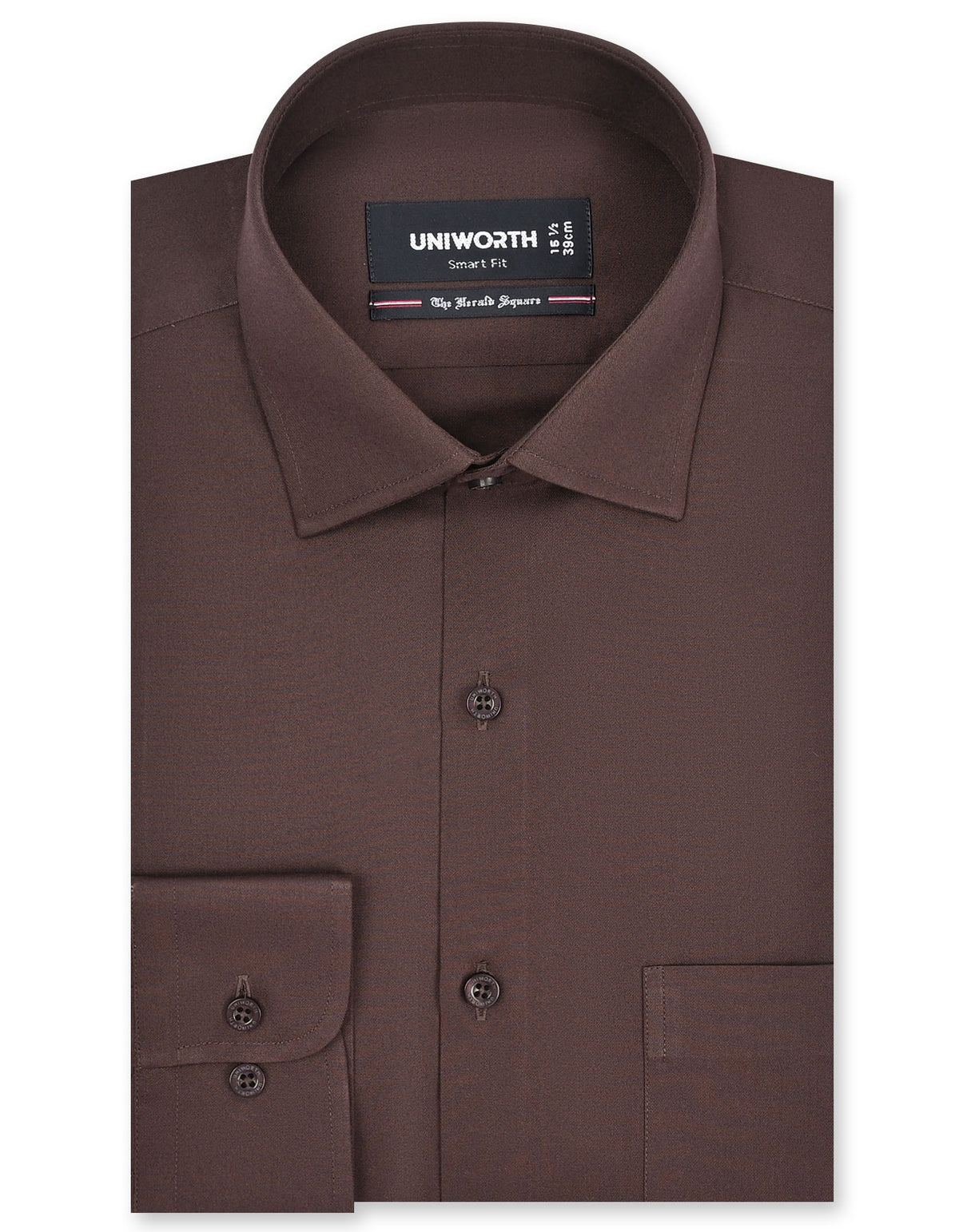 Plain Chocolate Tailored Smart Fit Shirt FS1652SF-14.5