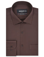 Plain Chocolate Tailored Smart Fit Shirt FS1652SF-14.5