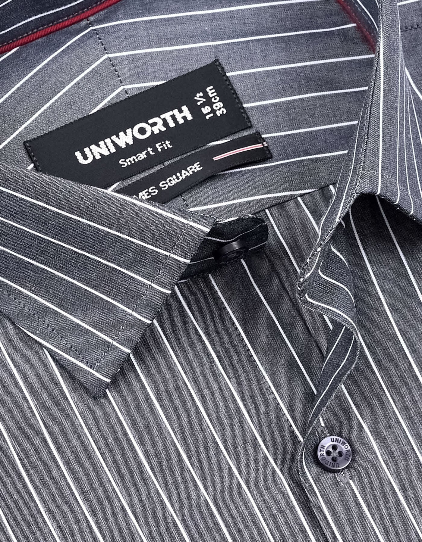 Stripe Charcoal Tailored Smart Fit Shirt FS2827SF-15