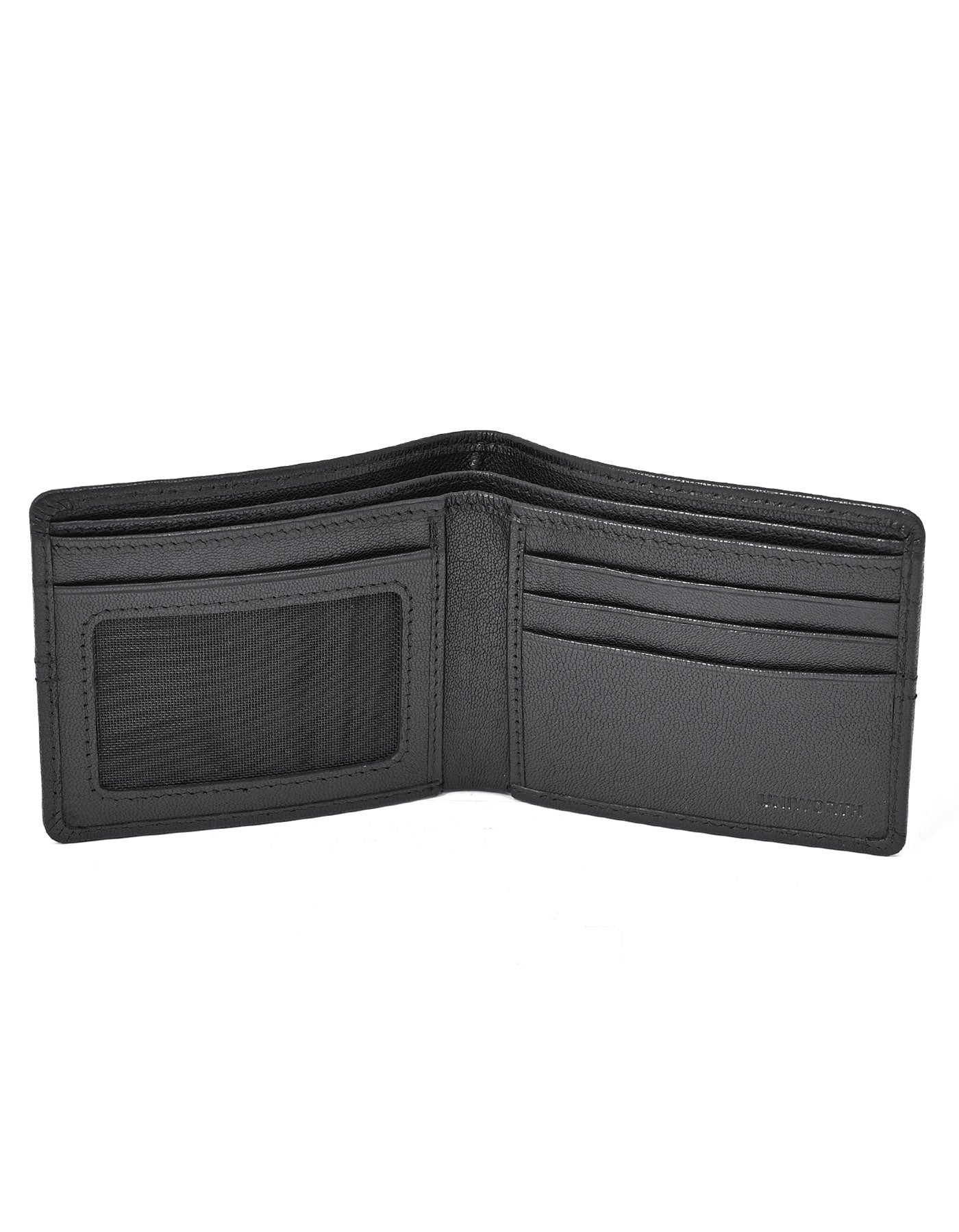 Black Plain 100% Leather Wallet