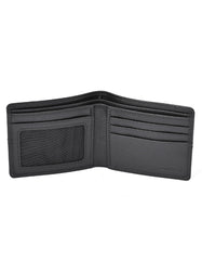 Black Plain 100% Leather Wallet
