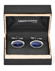 Blue Oval Cufflink