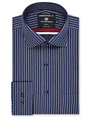 Stripe Navy Tailored Smart Fit Shirt FS2887-1SF-14.5