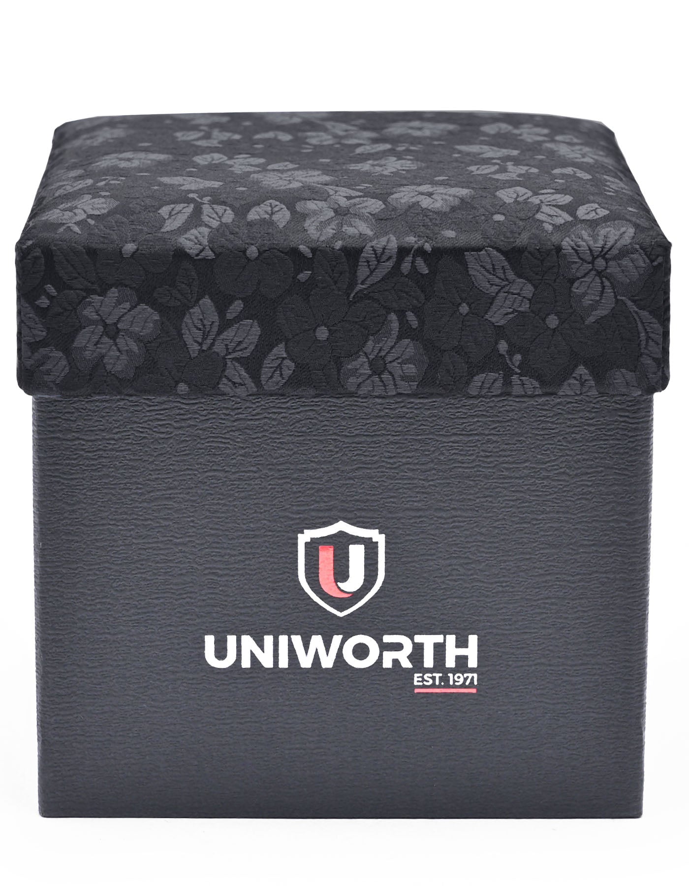 Black Floral Cufflink Tie Set