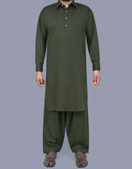 Olive Texture Kameez Shalwar KS2513-4S-XS