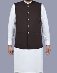 Chocolate Plain Waist Coat WC2502-5C-34