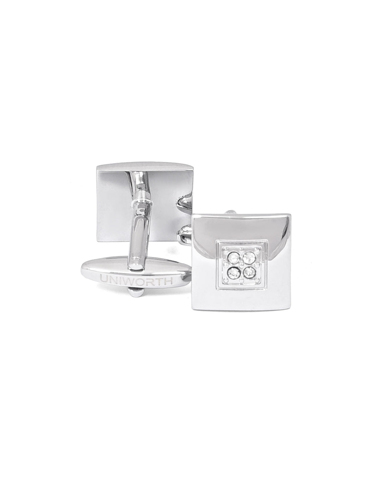Silver Square Cufflink